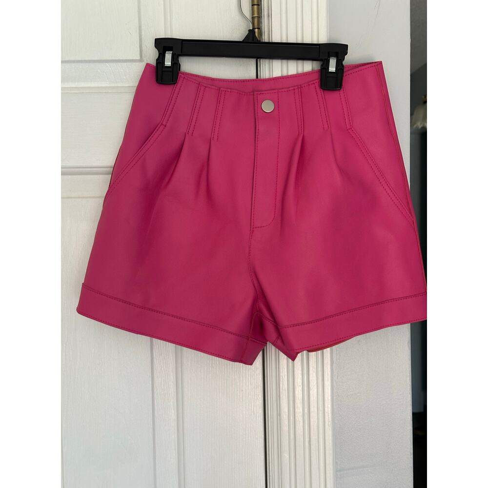 NWT Lisa Maree Sierra Leather Shorts Hot Pink Buttery Soft (Style Worn on TV) - Picture 4 of 11